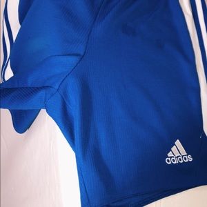 Men’s royal blue/white Adidas athletic shorts